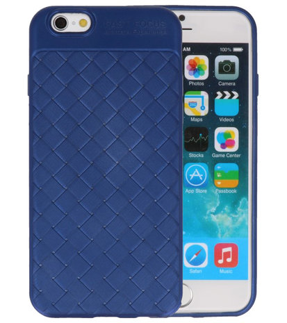 Blauw Diamand Geweven hard case hoesje voor Apple iPhone 6 / 6s
