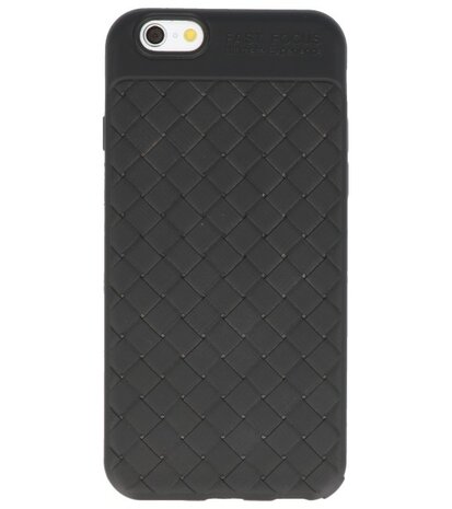Zwart Geweven hard case hoesje voor Apple iPhone 6 / 6s