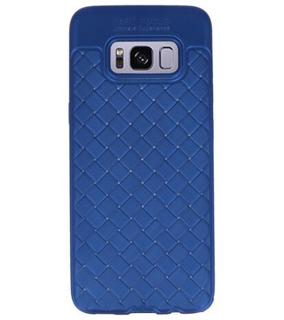 Blauw Geweven hard case hoesje voor Samsung Galaxy S8