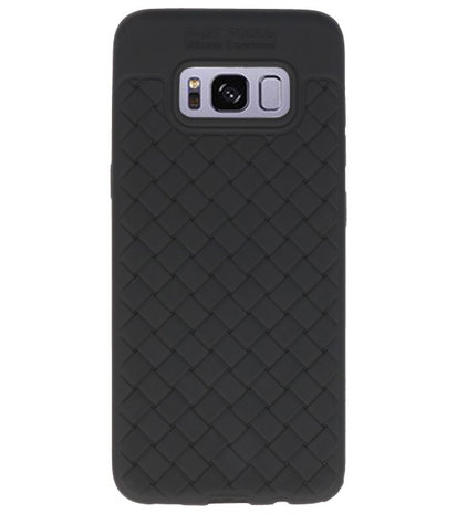 Zwart Geweven hard case hoesje voor Samsung Galaxy S8