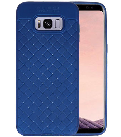 Blauw Geweven hard case hoesje voor Samsung Galaxy S8 Plus