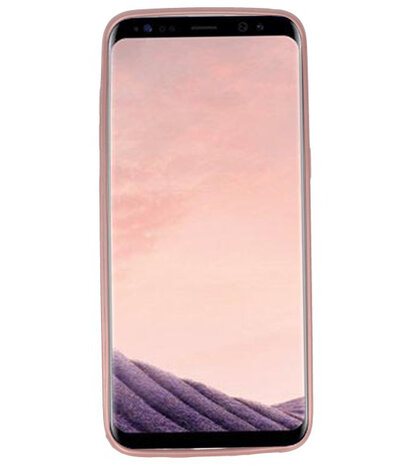 Roze Geweven hard case hoesje voor Samsung Galaxy S8 Plus