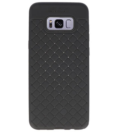 Zwart Geweven hard case hoesje voor Samsung Galaxy S8 Plus