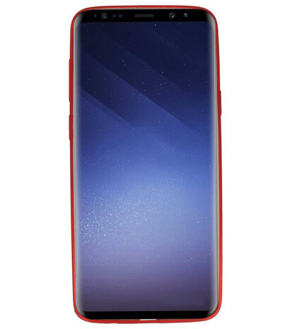 Rood Geweven hard case hoesje voor Samsung Galaxy S9 Plus