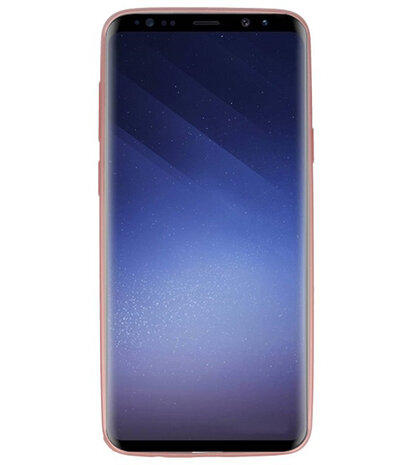 Roze Geweven hard case hoesje voor Samsung Galaxy S9 Plus