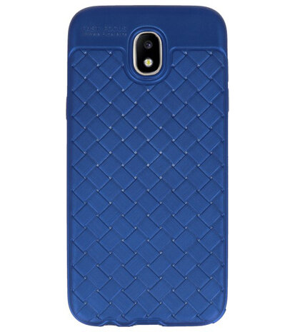 Blauw Geweven hard case hoesje voor Samsung Galaxy J5 2017