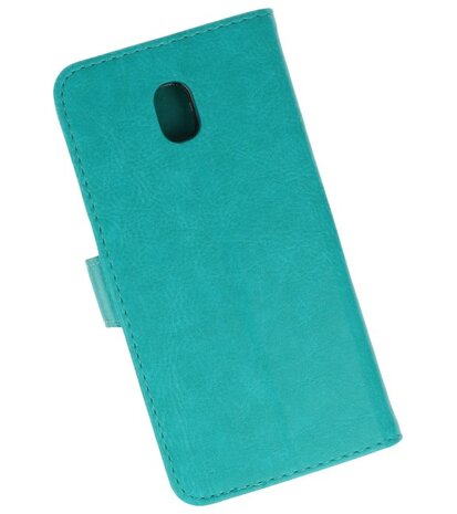 Groen booktype wallet case Hoesje voor Samsung Galaxy J7 2018
