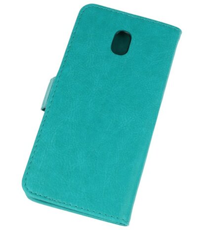 Groen booktype wallet case Hoesje voor Samsung Galaxy J7 2018