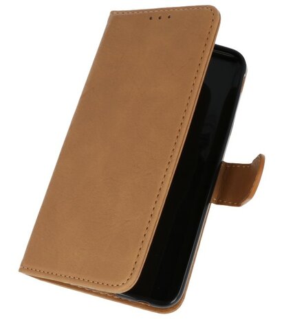 Bruin booktype wallet case Hoesje voor Samsung Galaxy J7 2018