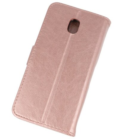 Roze booktype wallet case Hoesje voor Samsung Galaxy J7 2018