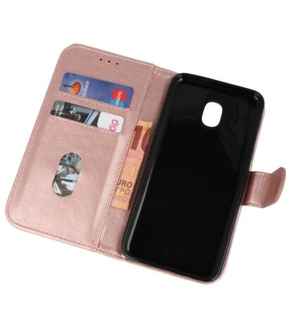 Roze booktype wallet case Hoesje voor Samsung Galaxy J3 2018