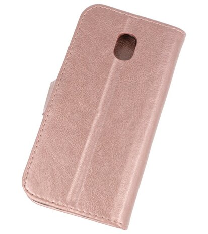 Roze booktype wallet case Hoesje voor Samsung Galaxy J3 2018