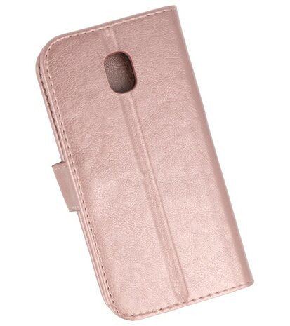 Roze booktype wallet case Hoesje voor Samsung Galaxy J3 2018