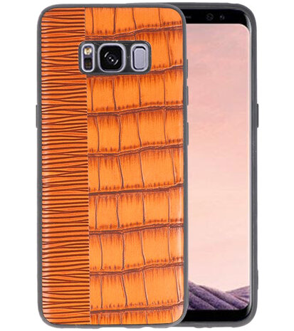 Croco Bruin hard case hoesje voor Samsung Galaxy S8