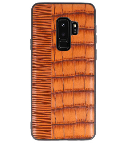 Croco Bruin hard case hoesje voor Samsung Galaxy S9 Plus