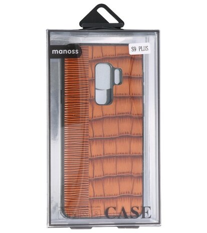 Croco Bruin hard case hoesje voor Samsung Galaxy S9 Plus