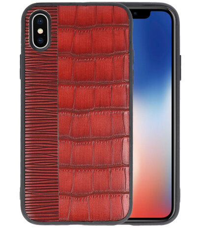 Croco Rood hard case hoesje voor Apple iPhone X