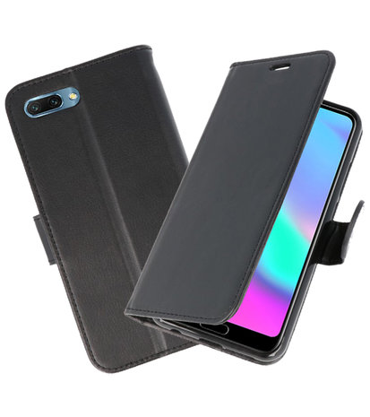 Zwart Wallet Case Hoesje voor Huawei Honor 10