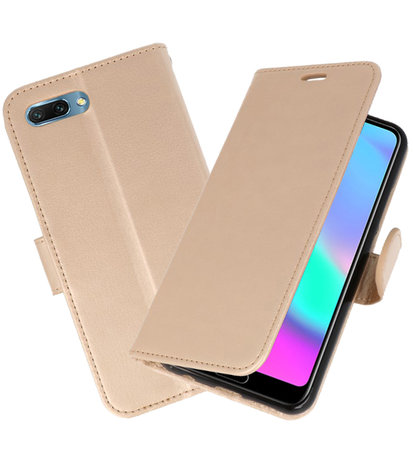 Goud Wallet Case Hoesje voor Huawei Honor 10