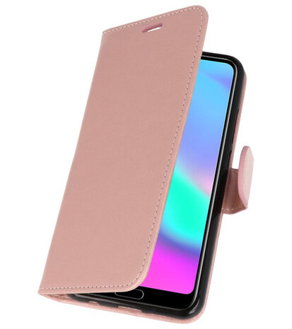 Roze Wallet Case Hoesje voor Huawei Honor 10