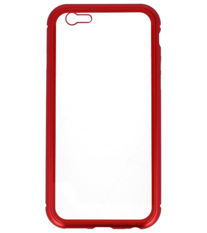 Rood Transparant Magnetisch Back Cover Hoesje voor Apple iPhone 6 / 6s