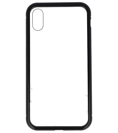 Zwart Transparant Magnetisch Back Cover Hoesje voor Apple iPhone X