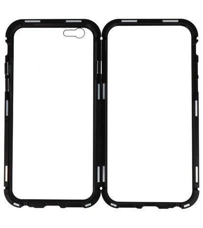 Zwart Transparant Magnetisch Back Cover Hoesje voor Apple iPhone 6 / 6s