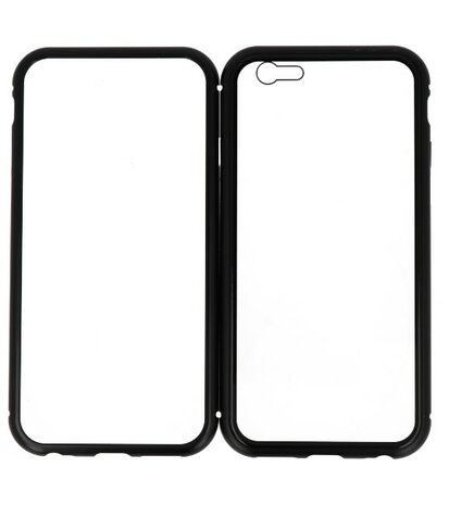Zwart Transparant Magnetisch Back Cover Hoesje voor Apple iPhone 6 / 6s