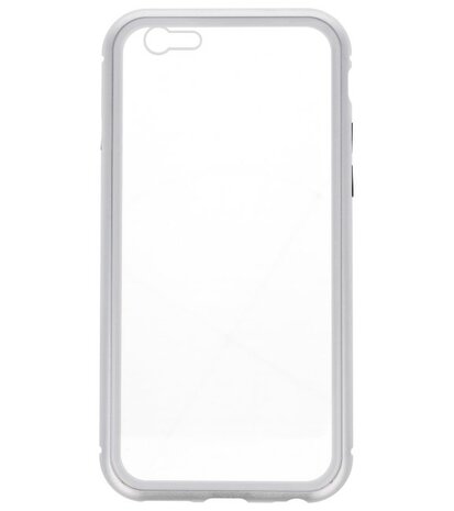 Zilver Transparant Magnetisch Back Cover Hoesje voor Apple iPhone 6 / 6s