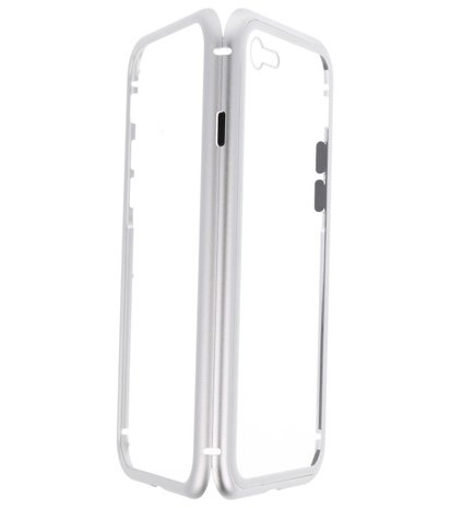 Zilver Transparant Magnetisch Back Cover Hoesje voor Apple iPhone 7 / 8