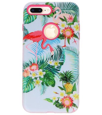 Flamingo 3D Print Hard Case voor Apple iPhone 8 Plus / 9 Plus