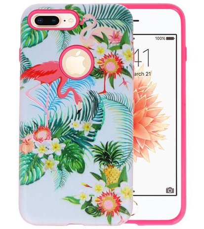 Flamingo 3D Print Hard Case voor Apple iPhone 8 Plus / 9 Plus
