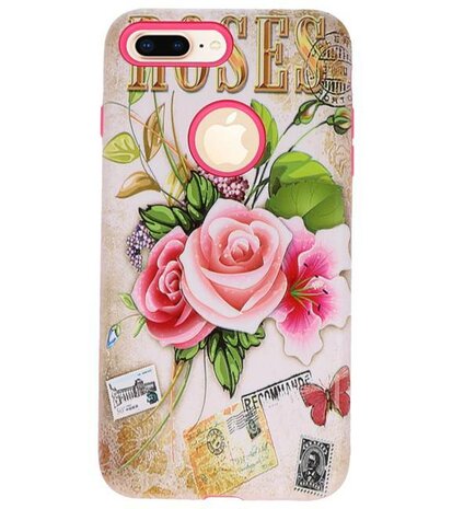 Roses 3D Print Hard Case voor Apple iPhone 8 Plus / 9 Plus