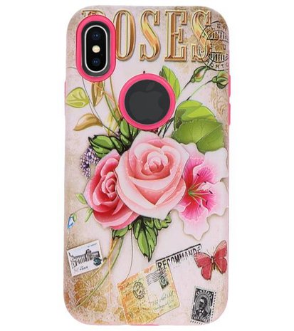 Roses 3D Print Hard Case voor Apple iPhone X