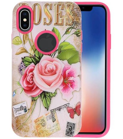 Roses 3D Print Hard Case voor Apple iPhone X