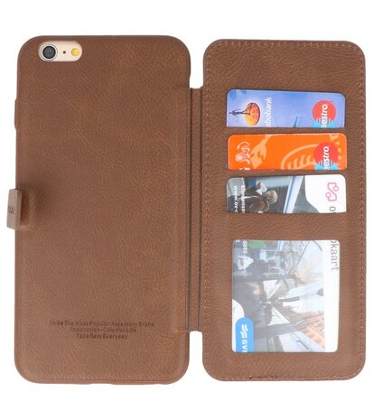 Mocca Back Cover Book Design Hoesje voor Apple iPhone 6 Plus / 6s Plus