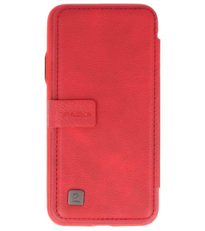 Rood Back Cover Book Design Hoesje voor iPhone X 