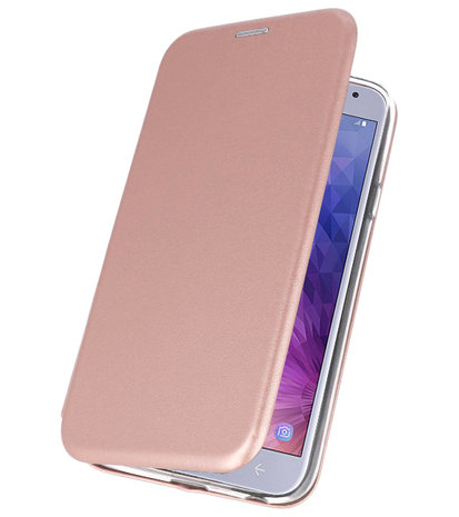 Roze Premium Folio Booktype Hoesje voor Samsung Galaxy J4 2018