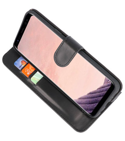 Zwart Rico Vitello Echt Leren Bookstyle Wallet Hoesje voor Samsung Galaxy S8 Plus