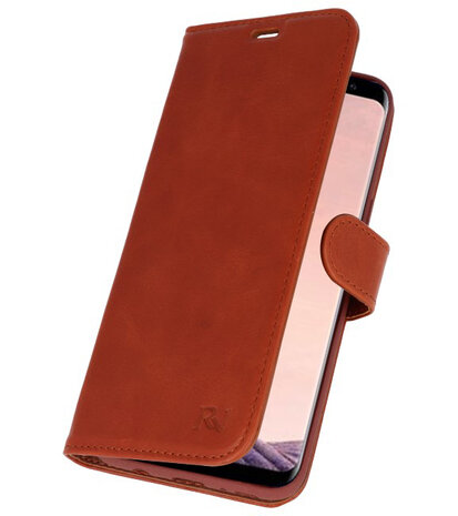 Bruin Rico Vitello Echt Leren Bookstyle Wallet Hoesje voor Samsung Galaxy S8 Plus