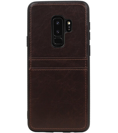 Mocca Back Cover 2 Pasjes Hoesje voor Samsung Galaxy S9 Plus