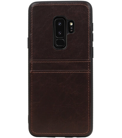 Mocca Back Cover 2 Pasjes Hoesje voor Samsung Galaxy S9 Plus