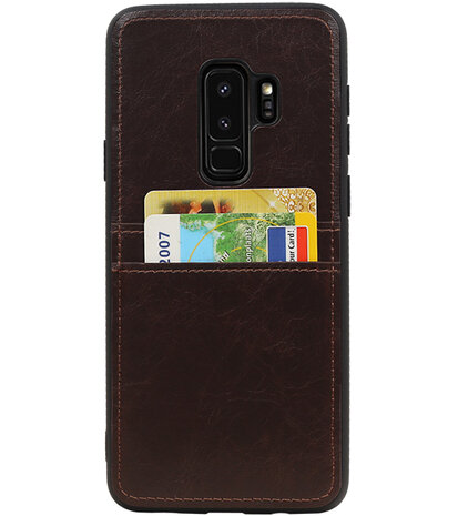 Mocca Back Cover 2 Pasjes Hoesje voor Samsung Galaxy S9 Plus