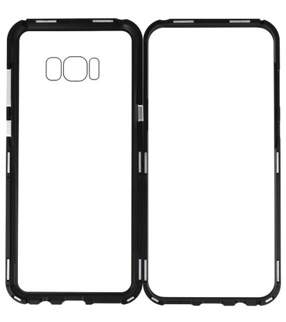 Zwart Transparant Magnetisch Back Cover Hoesje voor Samsung Galaxy S8 Plus