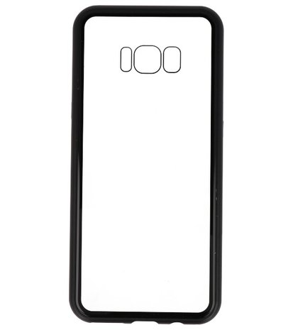 Zwart Transparant Magnetisch Back Cover Hoesje voor Samsung Galaxy S8 Plus