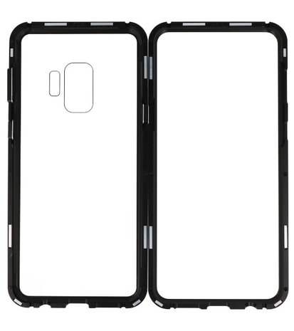 Zwart Transparant Magnetisch Back Cover Hoesje voor Samsung Galaxy S9