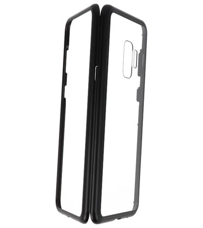 Zwart Transparant Magnetisch Back Cover Hoesje voor Samsung Galaxy S9