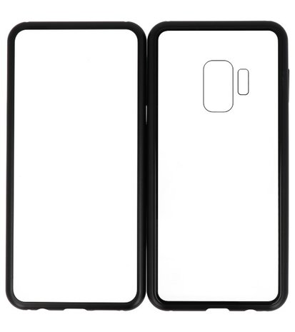 Zwart Transparant Magnetisch Back Cover Hoesje voor Samsung Galaxy S9