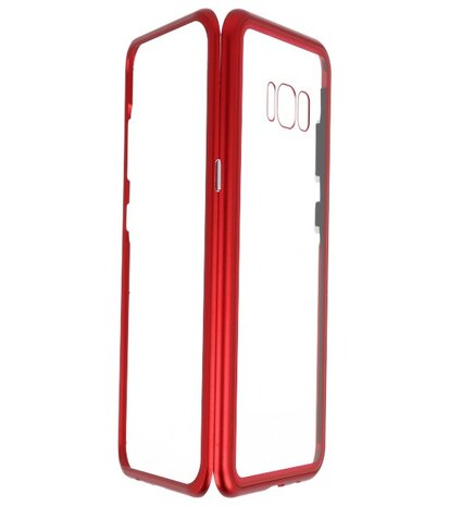 Rood Transparant Magnetisch Back Cover Hoesje voor Samsung Galaxy S8