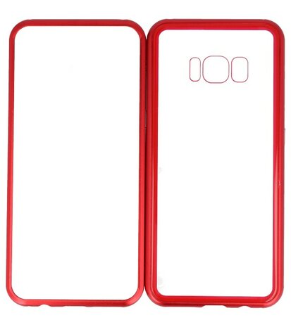 Rood Transparant Magnetisch Back Cover Hoesje voor Samsung Galaxy S8